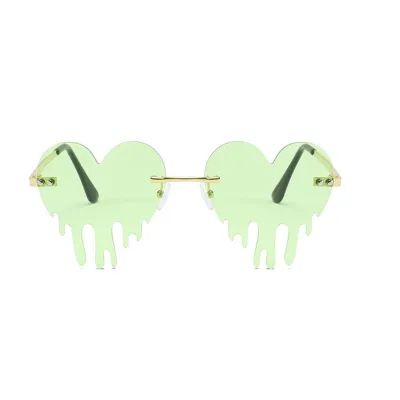 Love Drop Shaped Colorful Frameless Sunglasses