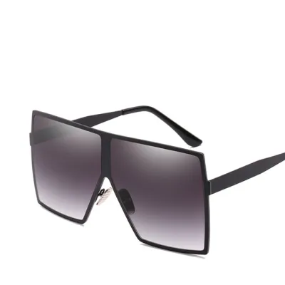 Stylish Unisex Large Metal Frame Square Sunglasses