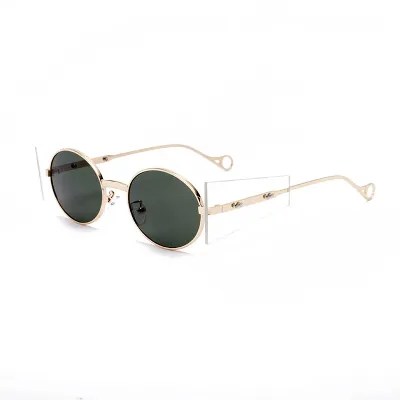Unisex Punk Style Round Frame Glass Decor Sunglasses