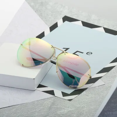 Unisex Retro Toad Mirror Metal Frame Sunglasses