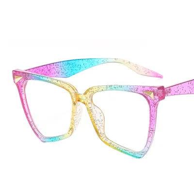 Fashion Gradient Color Large Frame Cat Eye Sunglasses