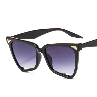 Fashion Gradient Color Large Frame Cat Eye Sunglasses