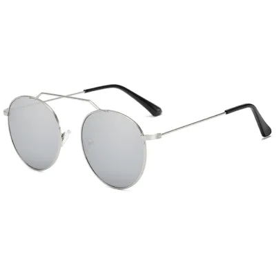 Retro Round Metal Frame TAC Lens Sun-Shading Sunglasses