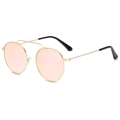 Retro Round Metal Frame TAC Lens Sun-Shading Sunglasses