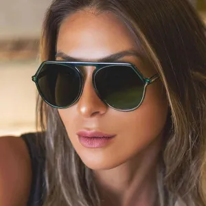Fashion Irregular Square Frame Sun-Shading Sunglasses With TR90+CP+Metal Frame And PC Lens