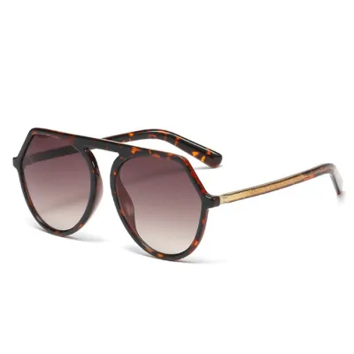 Fashion Irregular Square Frame Sun-Shading Sunglasses With TR90+CP+Metal Frame And PC Lens