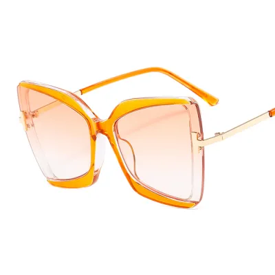 Unisex Fashion Oversized Butterfly Frame Sun-Shading Sunglasses PC Lens