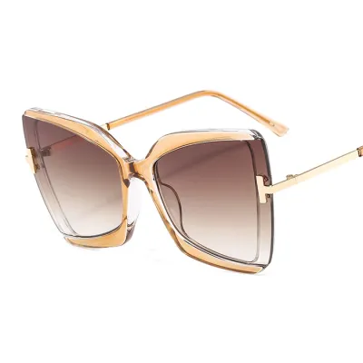 Unisex Fashion Oversized Butterfly Frame Sun-Shading Sunglasses PC Lens