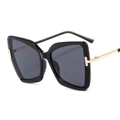 Unisex Fashion Oversized Butterfly Frame Sun-Shading Sunglasses PC Lens