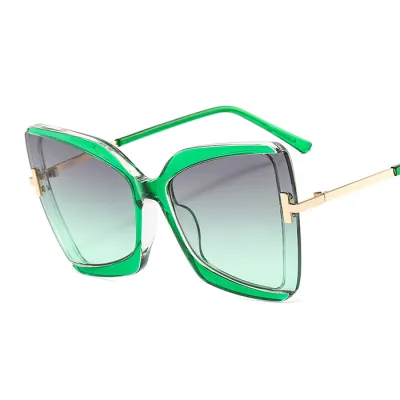 Unisex Fashion Oversized Butterfly Frame Sun-Shading Sunglasses PC Lens