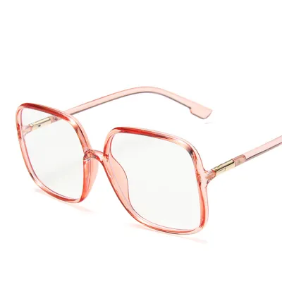 Unisex Vintage Big Square Frame Sun-Shading Sunglasses with PC Metal Rack