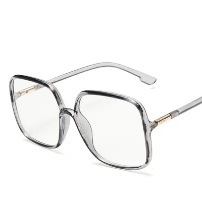 Unisex Vintage Big Square Frame Sun-Shading Sunglasses with PC Metal Rack