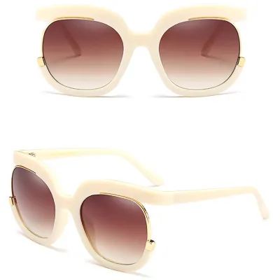 Unique Square Big Frame Gradient Sunglasses Fashion