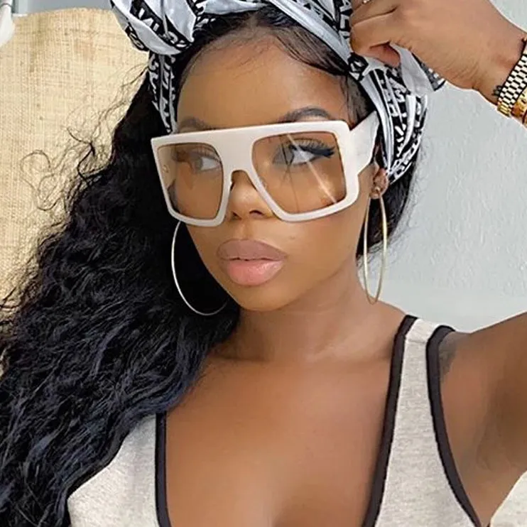 Fashion Square Big Frame Gradient Sunglasses