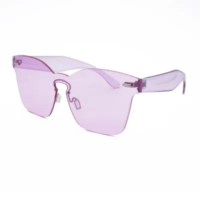 Unique Large Frame Transparent Color PC Sunglasses for Women