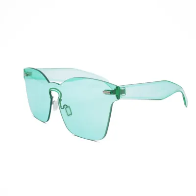Unique Large Frame Transparent Color PC Sunglasses for Women