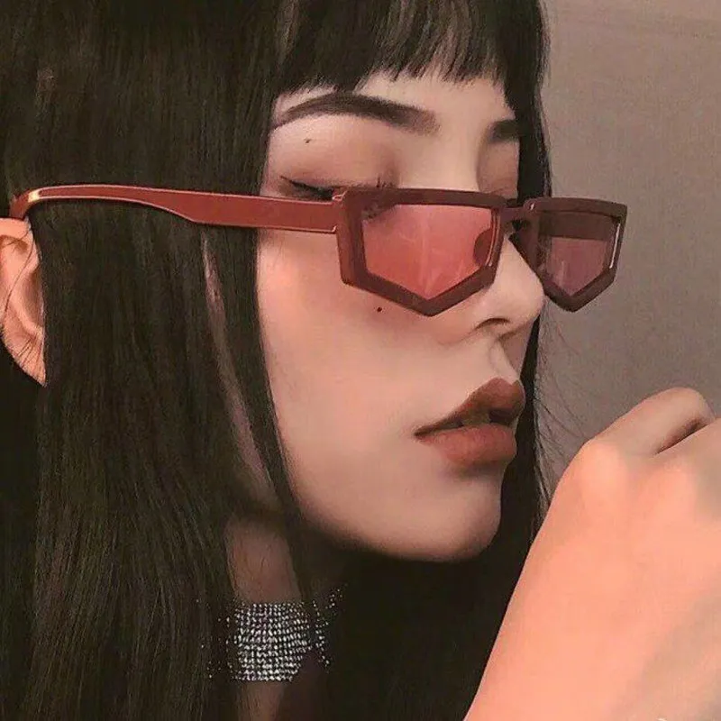 Retro Geometric Small Frame PC Sunglasses
