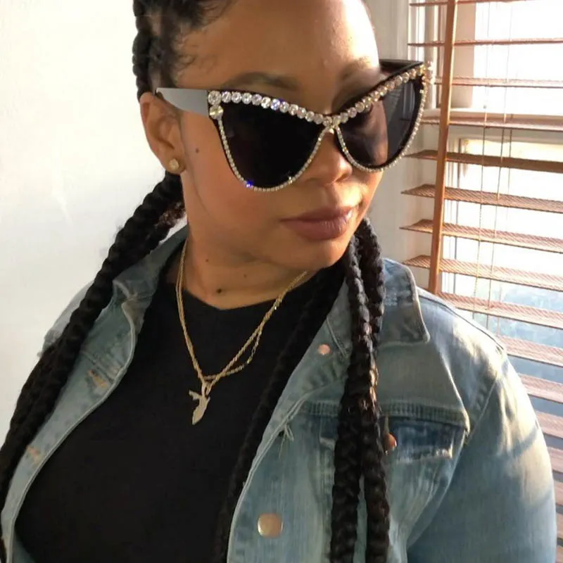 Fashion Rhinestone Cat Eye Sunglasses