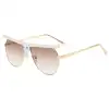 C7 Gold-Gradient Tea-White Eyebrow