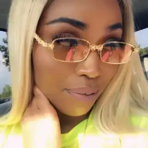 Retro Small Square Rhinestone Metal Frame Sunglasses