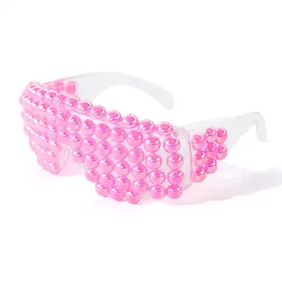 Fashion Color Beads Decoration Trend Sunglasses PC Lens PC Frame