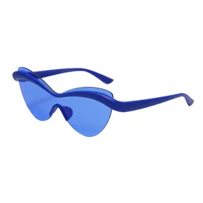 Fashion Rimless Jelly Color Sunglasses
