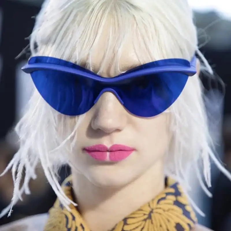 Fashion Rimless Jelly Color Sunglasses