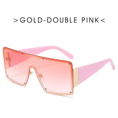 Fashion Big Square Frame One-piece Vintage Sunglasses