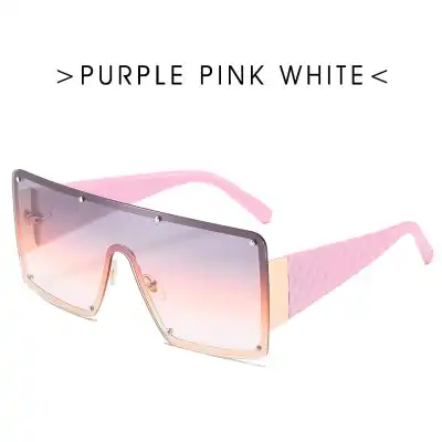 Fashion Big Square Frame One-piece Vintage Sunglasses