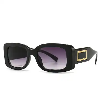Fashion Square Frame Metal Decorative Sunglasses Retro Style