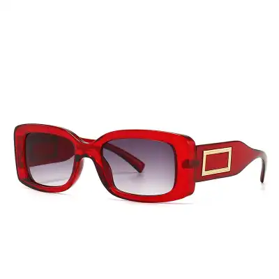 Fashion Square Frame Metal Decorative Sunglasses Retro Style