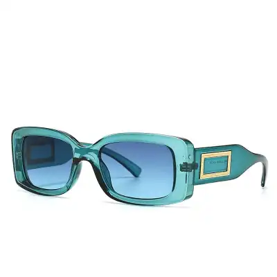Fashion Square Frame Metal Decorative Sunglasses Retro Style