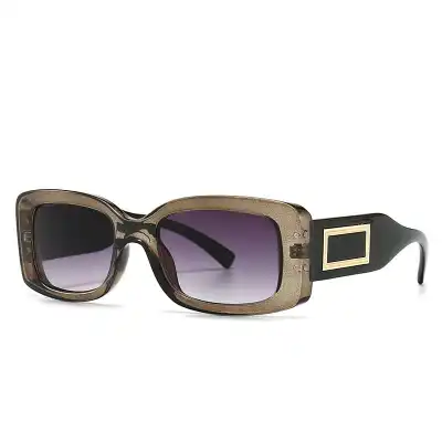 Fashion Square Frame Metal Decorative Sunglasses Retro Style