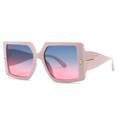 Retro Punk Style Big Square Frame Sunglasses