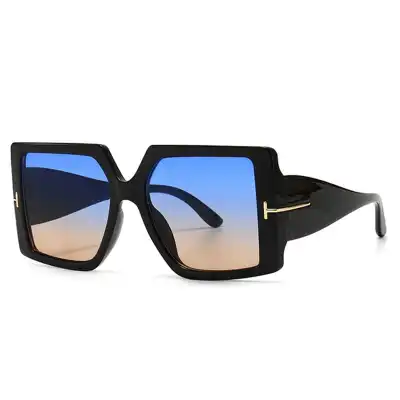 Retro Punk Style Big Square Frame Sunglasses