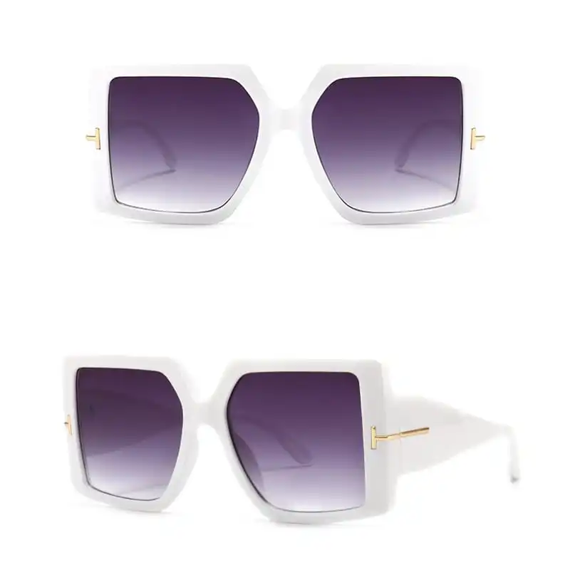 fashion Designer Sunglasses Wave Mask Sunglasses 40108 Large Frame Women  Mens Polarized Glasses Acetate Fiber Hip Hop Classics Sunglasses