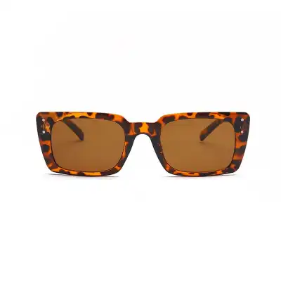 Retro Square Frame Nail Decoration Sunglasses