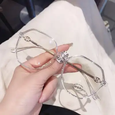 Fashion Oversized Geometric Frame Plano Lens Glasses