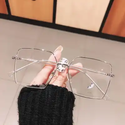 Fashion Big Square Frame With Plano Lens Glasses