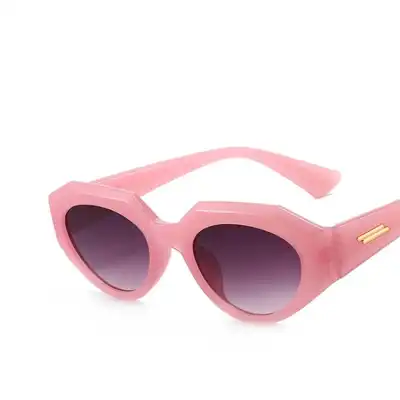 Fashion Irregular Cat-eye Shape Resin Lens Sunglasses