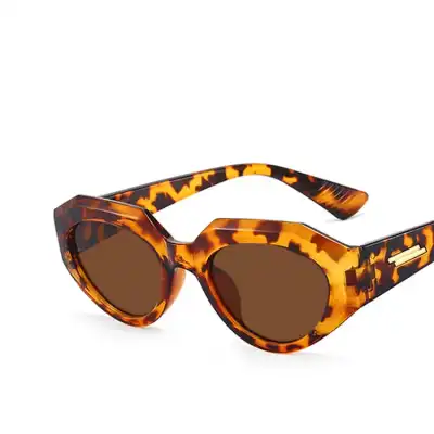 Fashion Irregular Cat-eye Shape Resin Lens Sunglasses