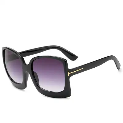 Fashion Square Big Frame Sunglasses Acrylic Lens PC Frame