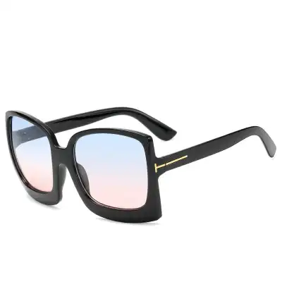 Fashion Square Big Frame Sunglasses Acrylic Lens PC Frame