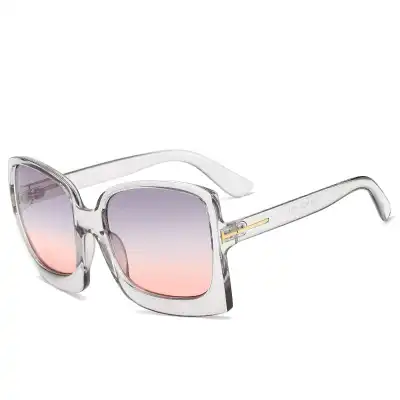 Fashion Square Big Frame Sunglasses Acrylic Lens PC Frame