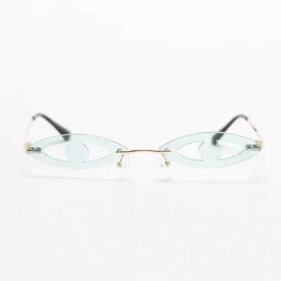 Funny Eye Shape Small Frame Avant-garde Metal Sunglasses