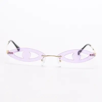 Funny Eye Shape Small Frame Avant-garde Metal Sunglasses