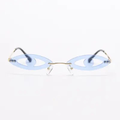 Funny Eye Shape Small Frame Avant-garde Metal Sunglasses