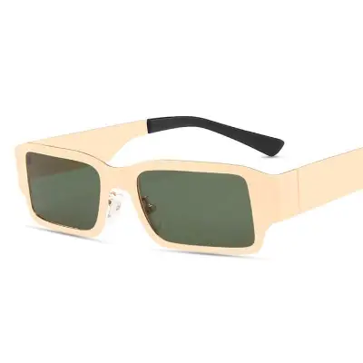 Fashion Square Frame Metal Sunglasses For Adults