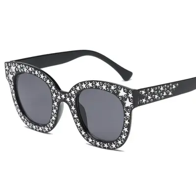 Fashion Big Frame Pentagram Pattern Sunglasses
