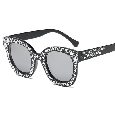 Fashion Big Frame Pentagram Pattern Sunglasses